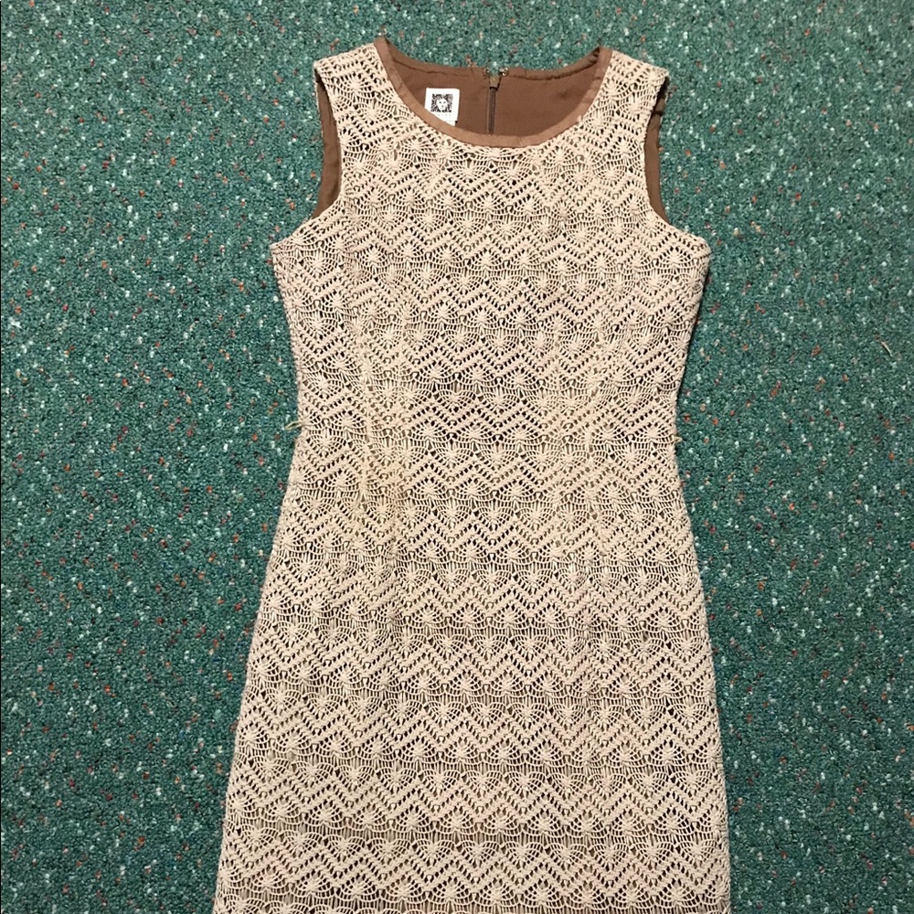 Anne Klein Knee length Crocheted Dress (4)